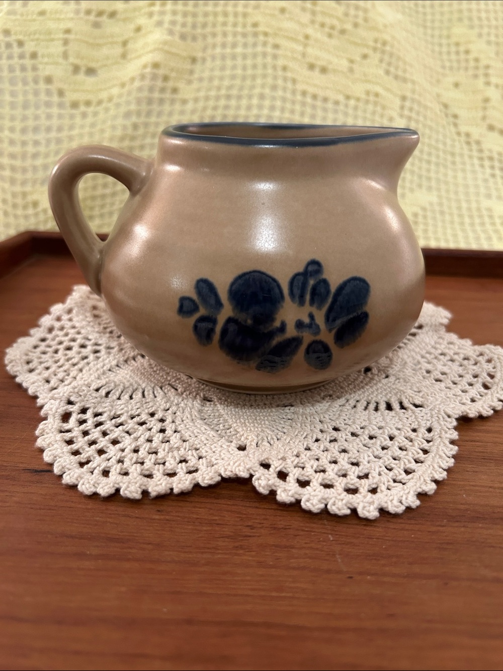Pfaltzgraff Folk Art Ceramic Gravy Boat
Pitcher USA
